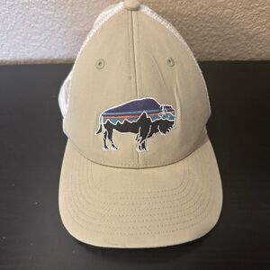 Patagonia Hat Buffalo Trucker Hat Mesh Tan White